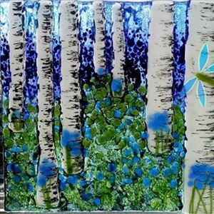 Bradgate Inspires Glass Fusion - Birch Trees Bradgate Inspires Glass Fusion - Birch Trees
