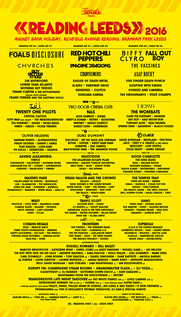 Reading Festival 2016 Tickets