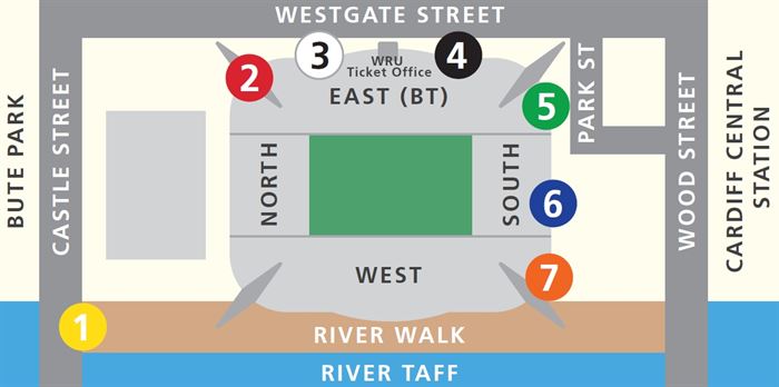 Principality Stadium Map