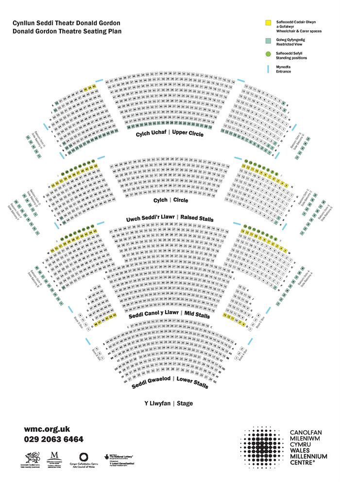 Donald Gordon Theatre Seating Plan