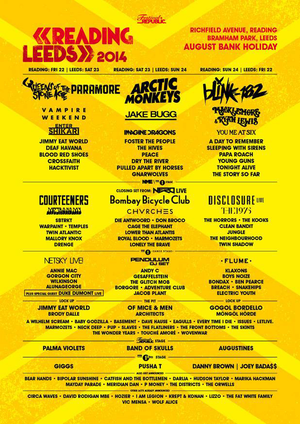 Reading & Leeds 2014 Tickets