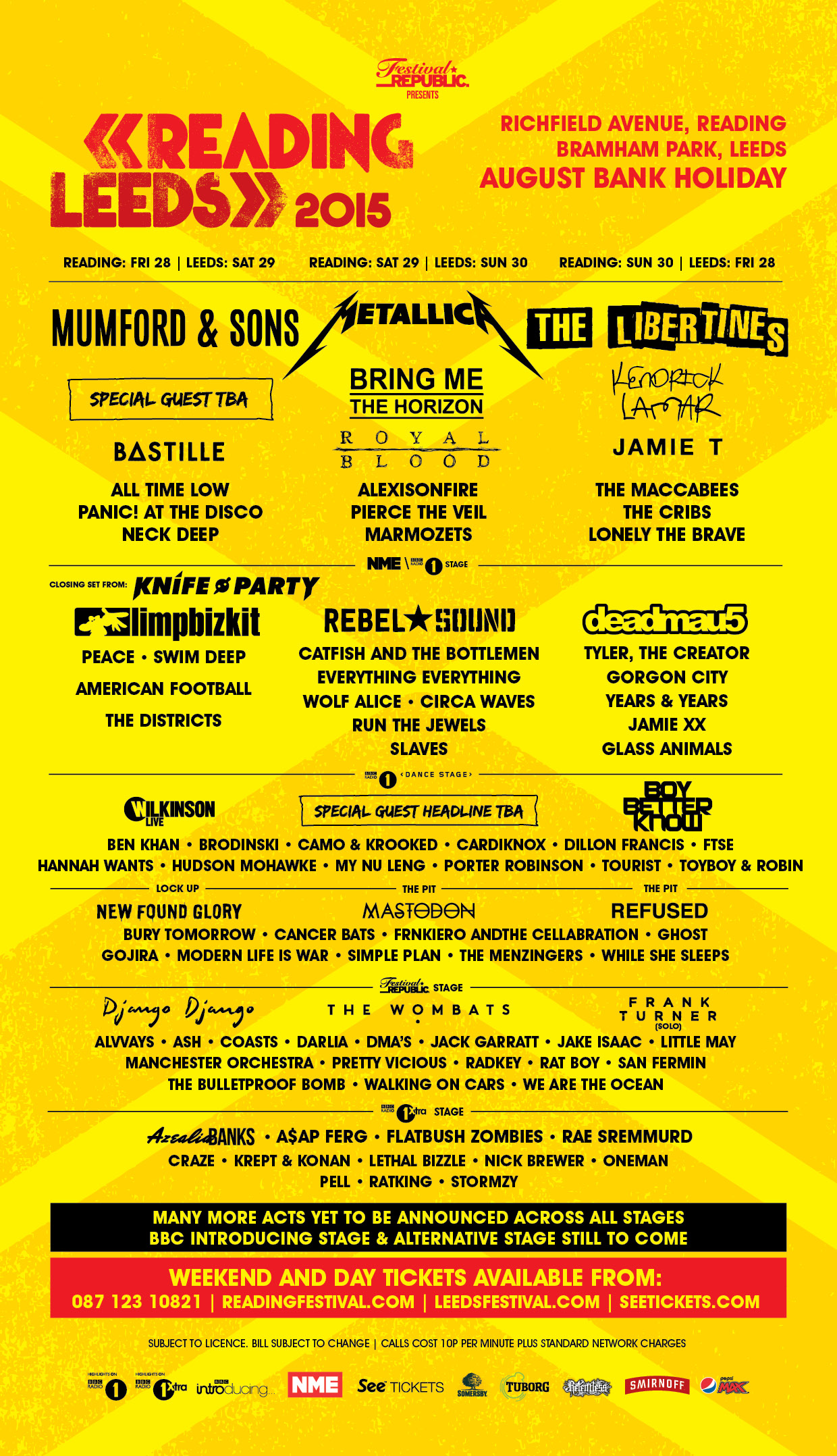 Reading & Leeds 2015 Tickets