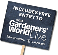 Includes free entry into Gardners World Live