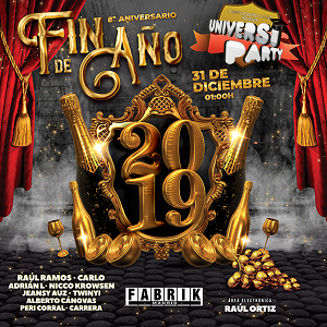 Fabrik - Universiparty Fin De AÑO 2019 Fabrik - Universiparty Fin De AÑO 2019
