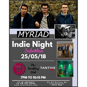Indie Night @ Suburbia - MYRIAD + Support Indie Night @ Suburbia - MYRIAD + Support