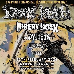 Napalm Death + Misery Index + Author & Punisher