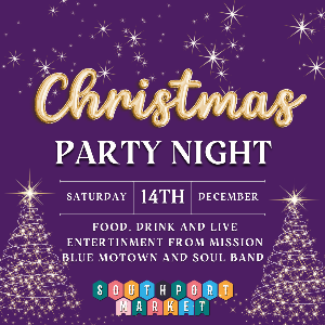 CHRISTMAS PARTY NIGHTS - MISSION BLUE - Southport Market (Southport)