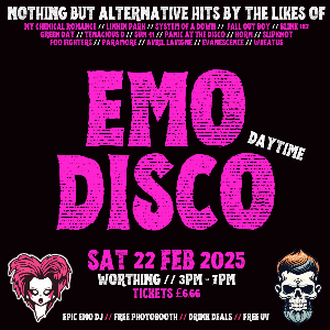 EMO UV DAYTIME DISCO - The Factory Live (Worthing)