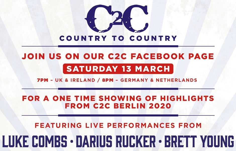 COUNTRY TO COUNTRY DIGITAL EVENT ON 13TH MARCH 2021