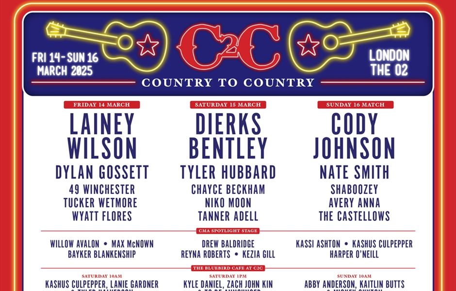 COUNTRY TO COUNTRY FESTIVAL ANNOUNCES FESTIVAL STAGE ARTISTS 2025