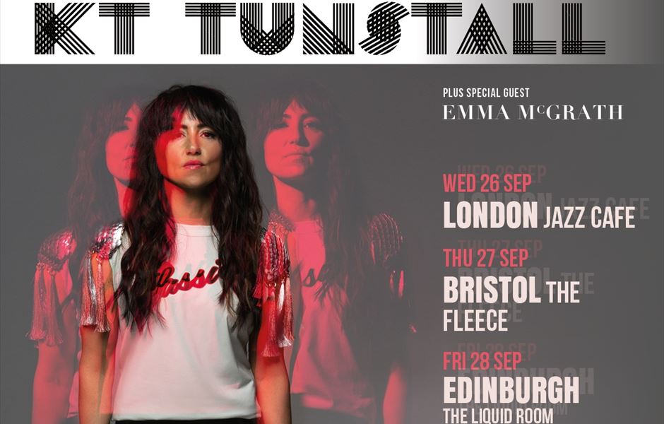 KT TUNSTALL ANNOUNCES THREE INTIMATE UK SHOWS