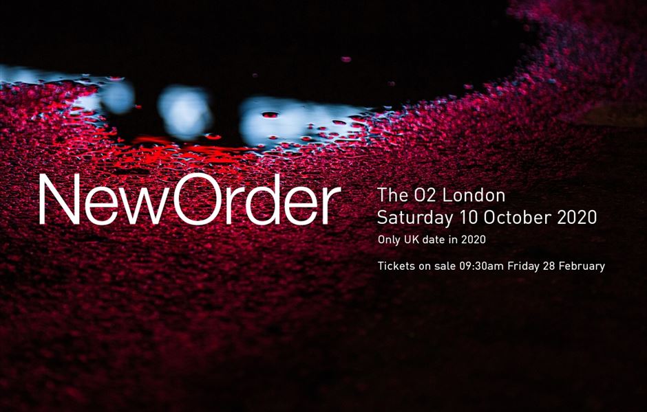 NEW ORDER ANNOUNCE ONLY UK SHOW IN 2020