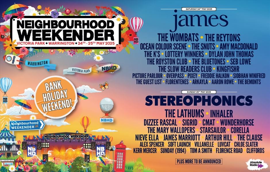 SECOND WAVE ARTISTS ANNOUNCED FOR NEIGHBOURHOOD WEEKENDER THIS MAY! 