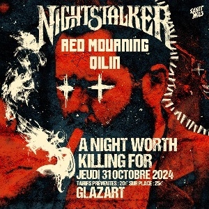 Nightstalker + Red Mourning + Qilin @ Glazart