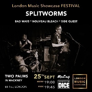 SPLITWORMS Gig & Drinks @ TWO PALMS in HACKNEY