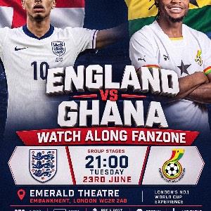 England World Cup 2026 Fanzone: England vs Ghana