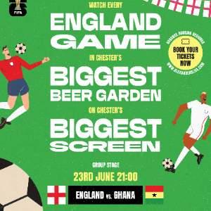 World Cup England vs. Ghana in Alexanders Garden