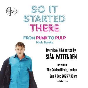 Nick Banks (Pulp) in conversation/ Q&A