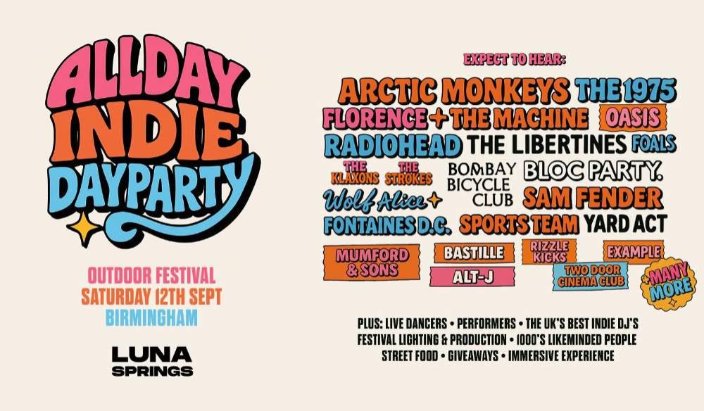 ALLDAY INDIE OUTDOOR FESTIVAL - BIRMINGHAM