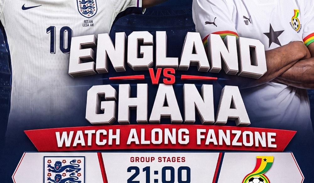 England World Cup 2026 Fanzone: England vs Ghana