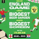 World Cup England vs. Croatia in Alexanders Garden