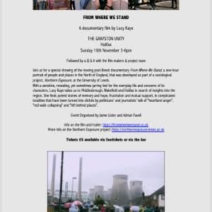 From Where we Stand Film Screening