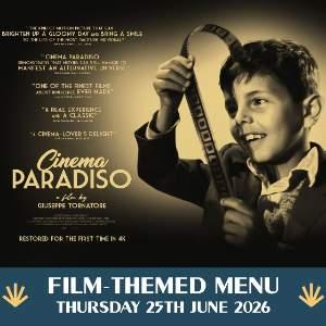 Cinema Paradiso With film themed menu at the Ritz