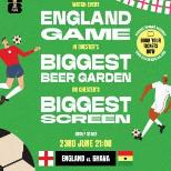 World Cup England vs. Ghana in Alexanders Garden