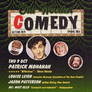 Comedy at The Old Woollen - Thurs 9 Oct Comedy at The Old Woollen - Thurs 9 Oct