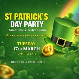St Patrick's Day at Simmons Leicester Square