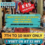 Vintage Kilo Sale London £15/KG Free Food & Drinks