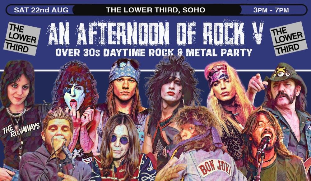 An Afternoon of Rock LONDON (Over 30s Only)