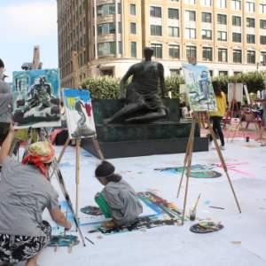 Henry Moore's 'Old Flo' Spray Paint Workshop