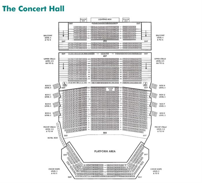 Fairfield Halls Seating Plan