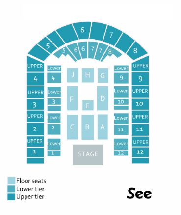 Utilita Arena Birmingham Detailed Seating Plan