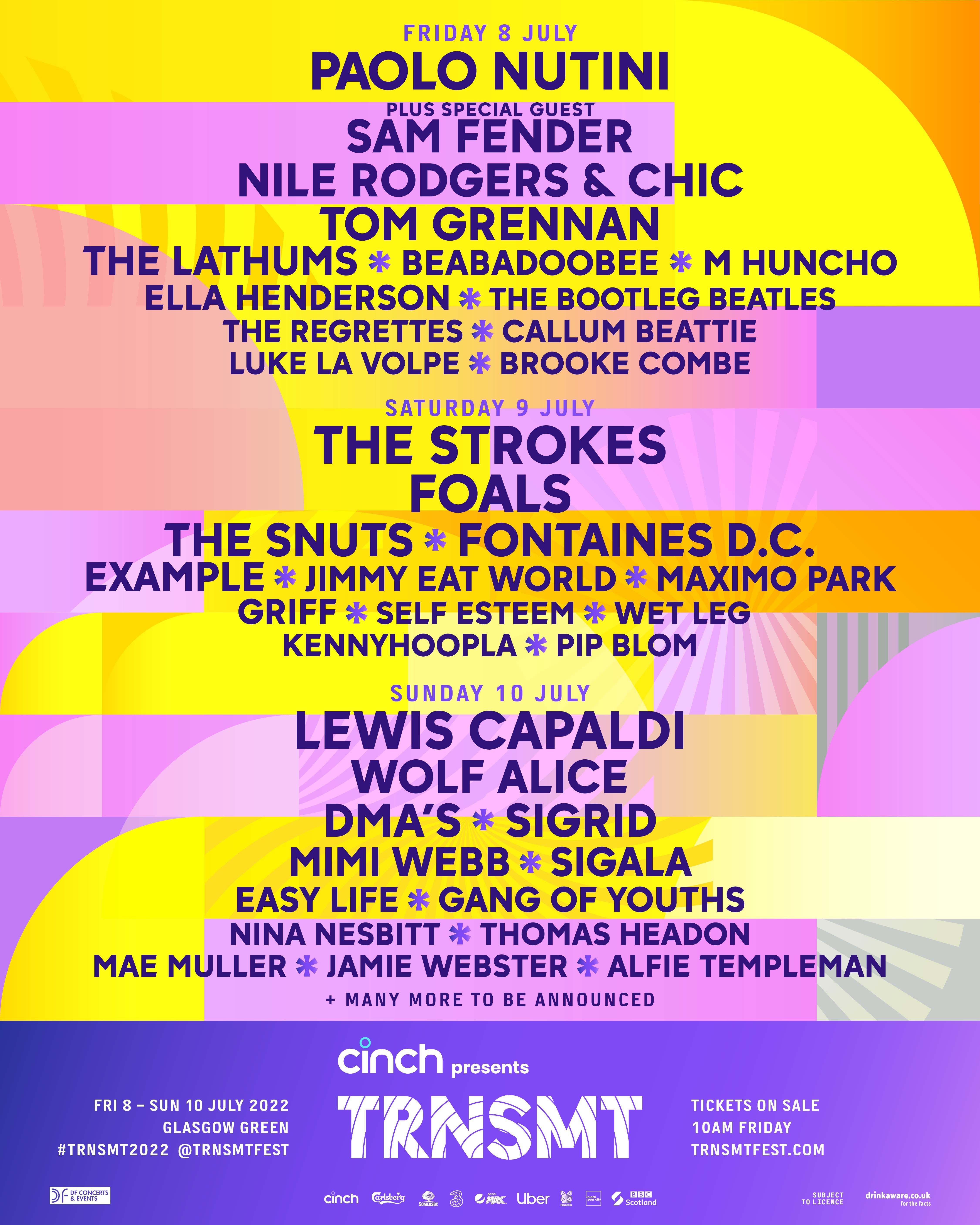 see tickets cinch presents trnsmt tickets friday 8th sunday 10th july 2022