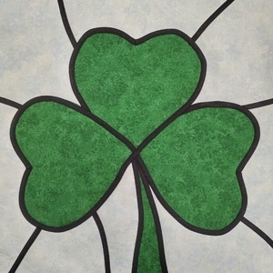 243-Fused Stained Glass Shamrock