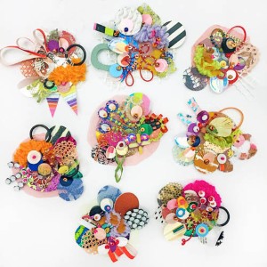 272-Colourful Hand Embellished Brooches