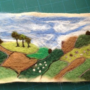 029-2D Needle Felting Landscape Picture