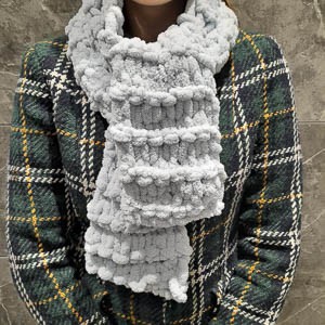 184-Super Fun Loopy-Yarn Lightweight Scarf