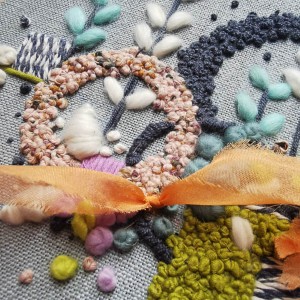 137-Bloom & Stitch, Organic Abstract Embroidery