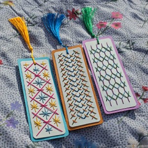 105-Sashiko Inspired Bookmarks
