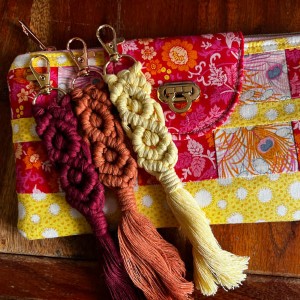 259-Macrame Bag Charm or Keychain