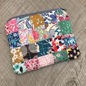 040-Postage Stamp Patchwork Purse