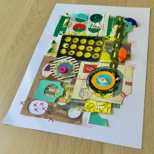 186-Colourful Zero Waste Stitched Collage