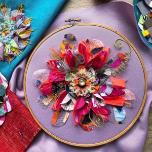 122-Mini Textile Mandalas