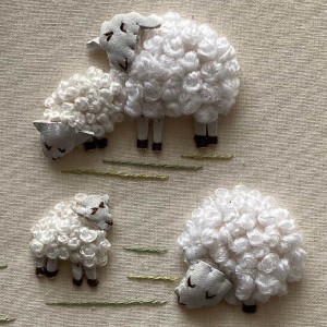 063-Create a Field of Stumpwork Sheep
