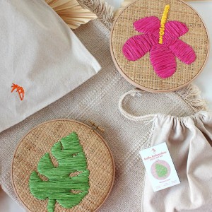 251-Raffia Embroidery Hoop Art Workshop