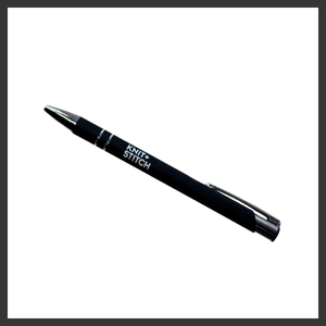 Pen With Knit + Stitch Logo (Black)
